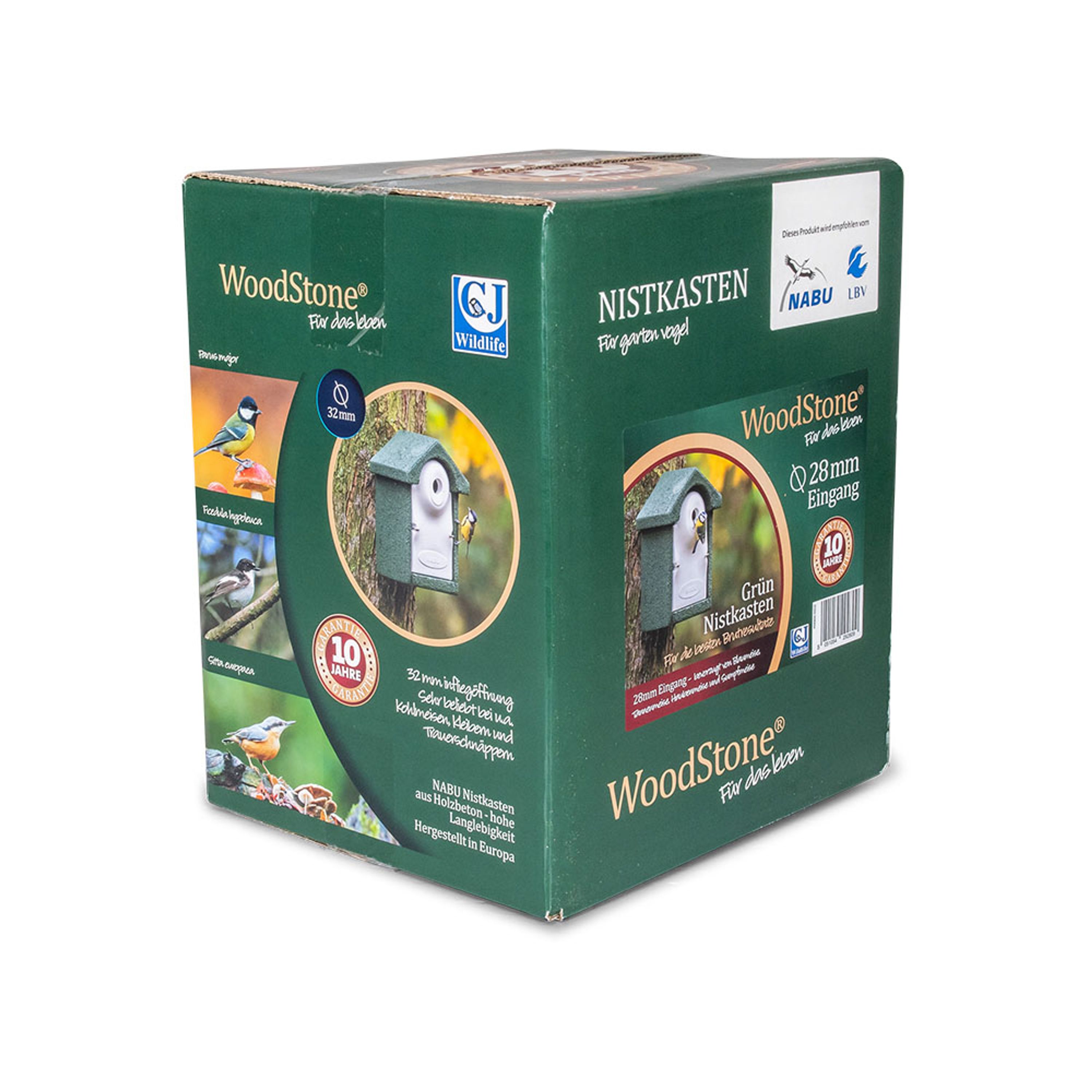 NABU Holzbeton-Nistkasten 28mm | Vogelhaus Holzbeton | NABU